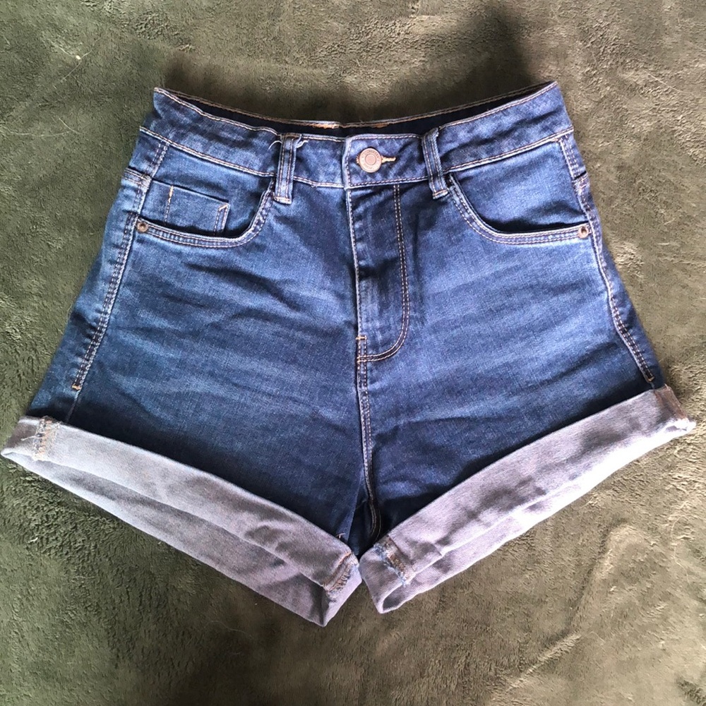 Zara trafaluc denim shorts